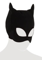 Bad Kitty maska kocia głowa czarna z poliuretanu, z otworami na oczy i usta