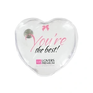 LoversPremium Hot Massage Heart XL – podgrzewacz chemiczny w kształcie serca 12 x 12 cm, biały