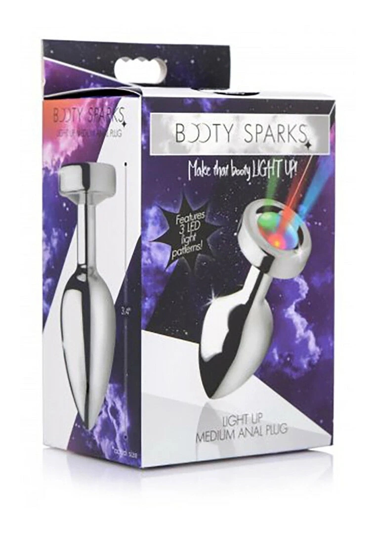 XR Brands LED Plug średni korek analny aluminiowy z podświetleniem