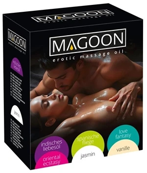 Magoon zestaw 6 olejków do masażu 6 x 200 ml – wanilia, jaśmin, orientalne aromaty