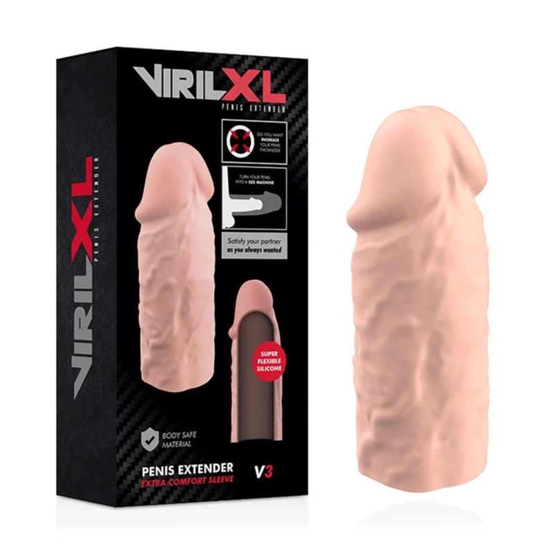 VirilXL V3 – nakładka silikonowa na penisa, naturalny kolor