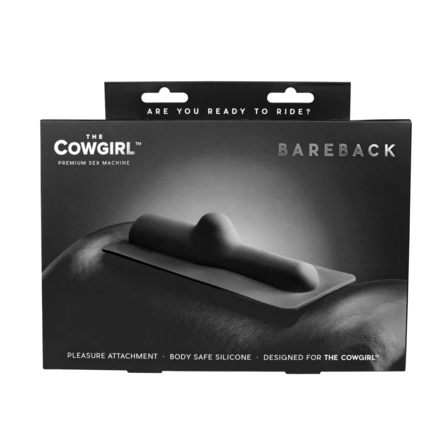 The Cowgirl Bareback – czarna nakładka silikonowa do siedziska