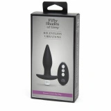 Fifty Shades of Grey Relentless Vibrations korek analny wibrujący z pilotem, czarny