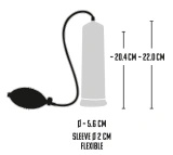 Mr. Boner pompa próżniowa ręczna przezroczysta 22 cm ze skalą