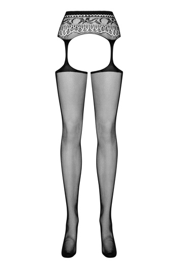 Pończochy Garter Stockings S307 Black Obsessive