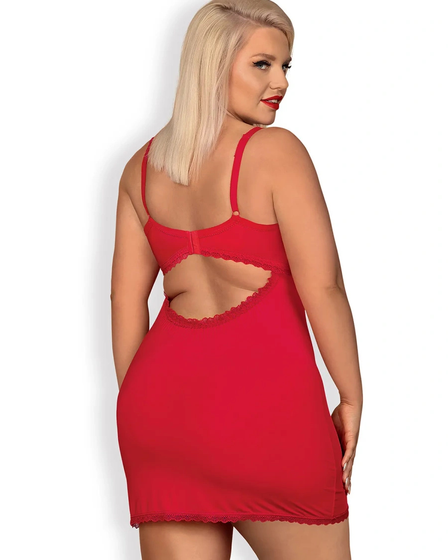 Jolierose koszulka i stringi czerwona - chica de la luna Obsessive