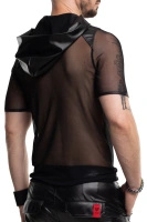 T-shirt Siateczkowy Z Kapturem Wetlook Tito Czarny Regnes