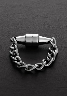 Steel Mini zacisk magnetyczny do ciała z łańcuszkiem, srebrny, 1 szt.