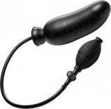 XR Brands Renegade dildo nadmuchiwane z żebrowaną powierzchnią, czarne
