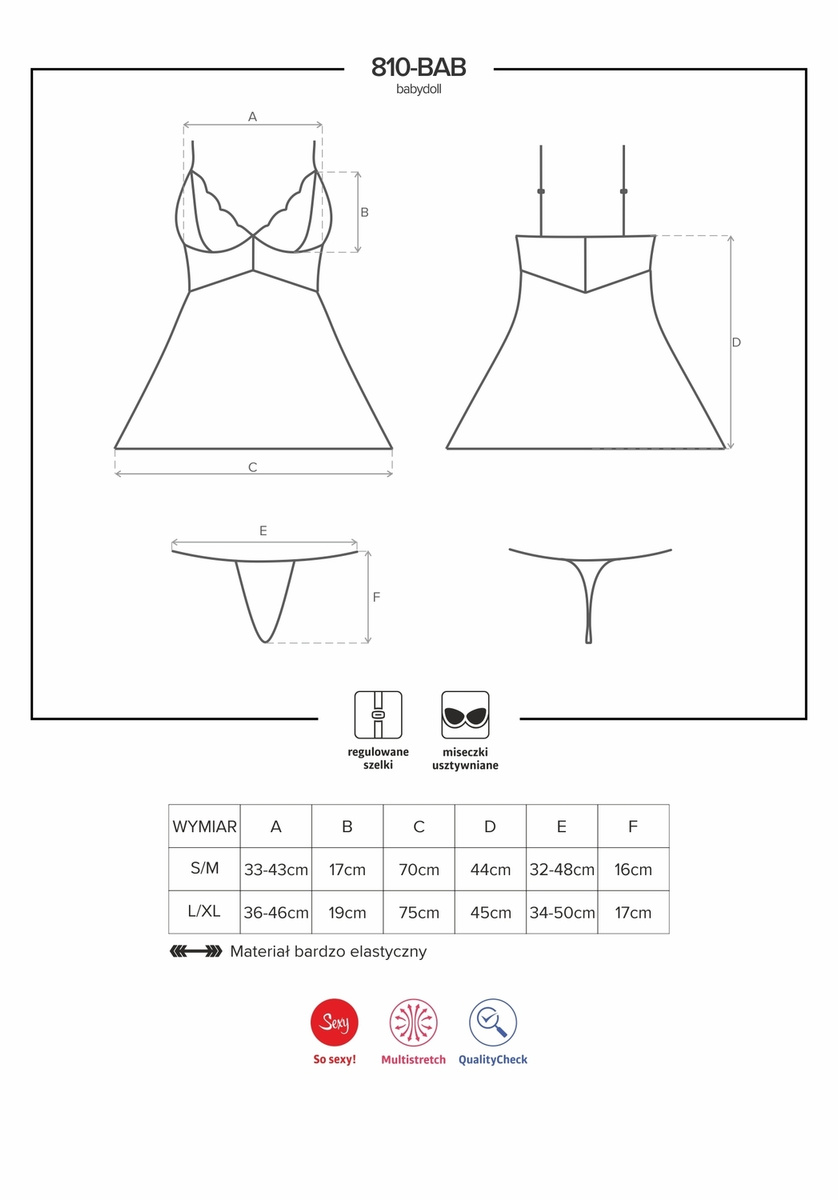 810-Bab Babydoll Ze Stringami Obsessive
