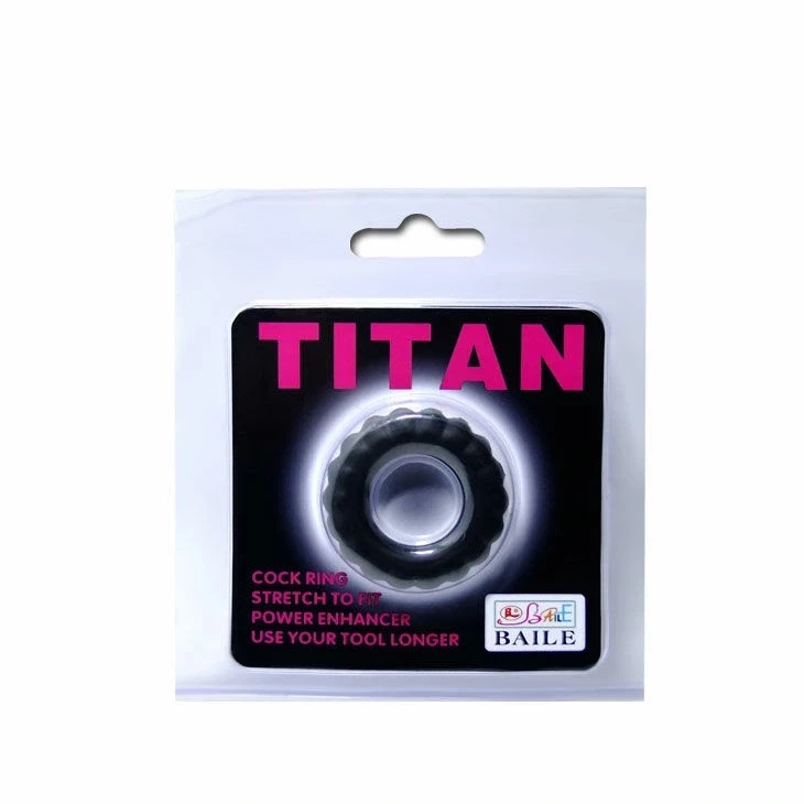 Baile Titan – silikonowy pierścień elastyczny czarny 2 cm