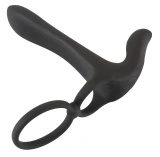 Black Velvets pierścień wibrujący silikonowy 14 cm czarny USB wodoodporny