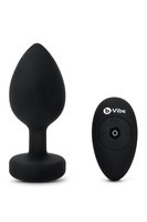 Korek analny Vibrating Jewel Plug Black b-Vibe