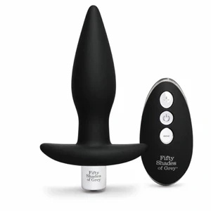 Fifty Shades of Grey Relentless Vibrations korek analny wibrujący z pilotem, czarny