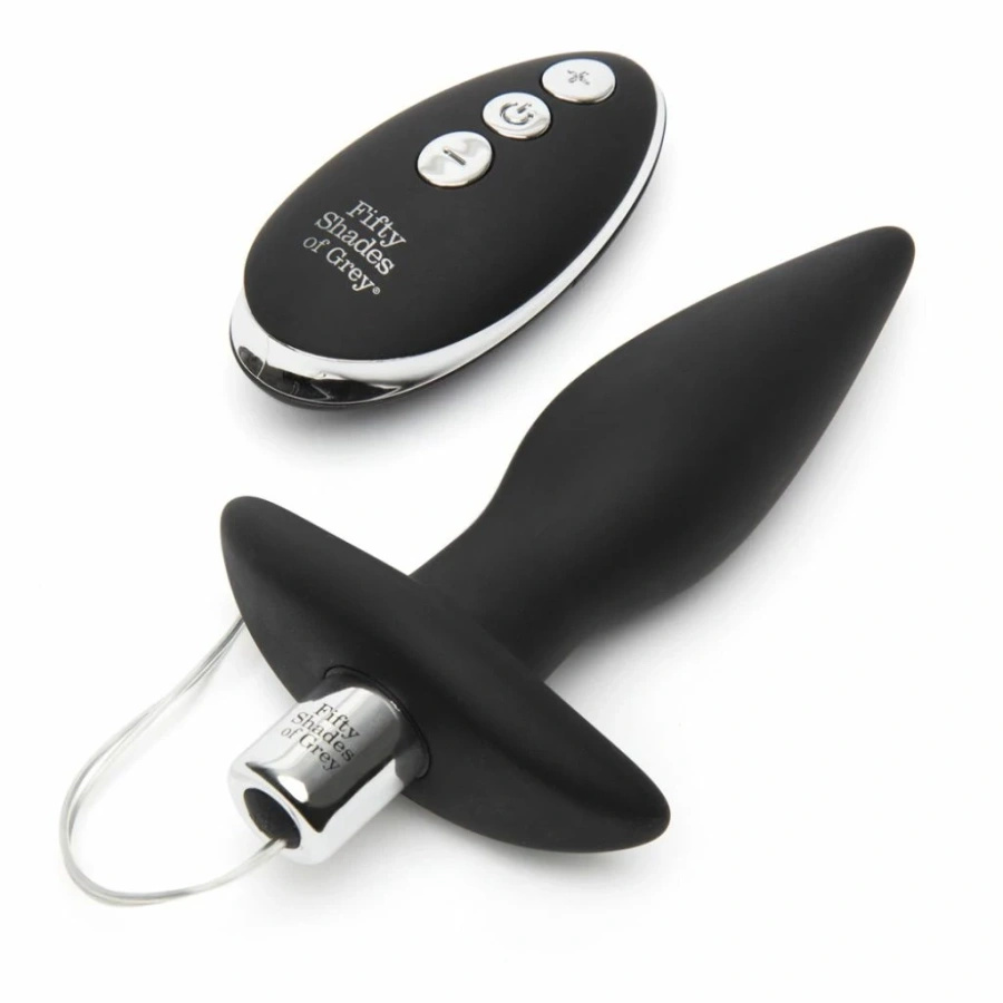 Fifty Shades of Grey Relentless Vibrations korek analny wibrujący z pilotem, czarny