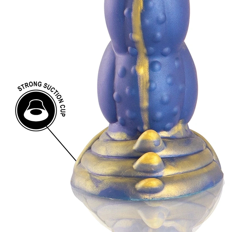 EPIC Poseidon – silikonowe dildo Objęcie Morza, 22 cm, niebieskie