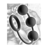 XR Brands Heavy Beads kulki analne silikonowe z pierścieniem