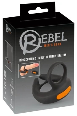 Rebel RC – wibrujący zestaw dwóch pierścieni z pilotem, silikon, czarny