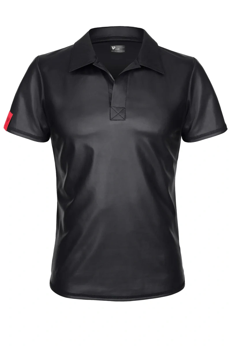 Koszulka Polo Wetlook Klasyczna Romano Czarna Regnes