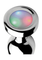 XR Brands LED Rainbow Mini korek analny aluminiowy z podświetleniem LED