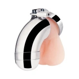 Blueline zabudowana klatka na penisa ze stali nierdzewnej