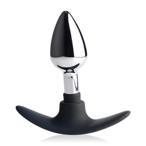 XR Brands korek analny metalowo-silikonowy Small, wolny od niklu
