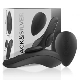 Black and Silver Panty Model – wibrator do bielizny z pilotem, silikonowy, czarny