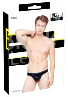 Black Level stringi męskie czarne z połyskiem, M