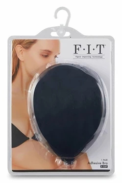 FIT CLOTH biustonosz samoprzylepny silikonowy, czarny, miseczka C, wielokrotnego użytku
