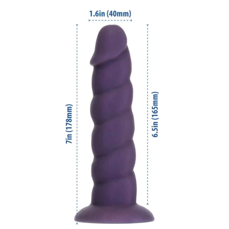 Addiction Fantasy Unicorn Purple dildo silikonowe 18 cm z przyssawką