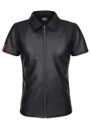 Koszulka Polo Wetlook Z Zamkiem Remo Czarna Regnes