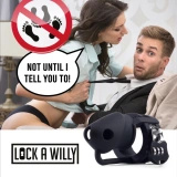 Lock a Willy – męski pas cnoty regulowany, zestaw z kłódką