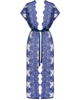 Flowlace peniuar kolor niebieski - Obsessive