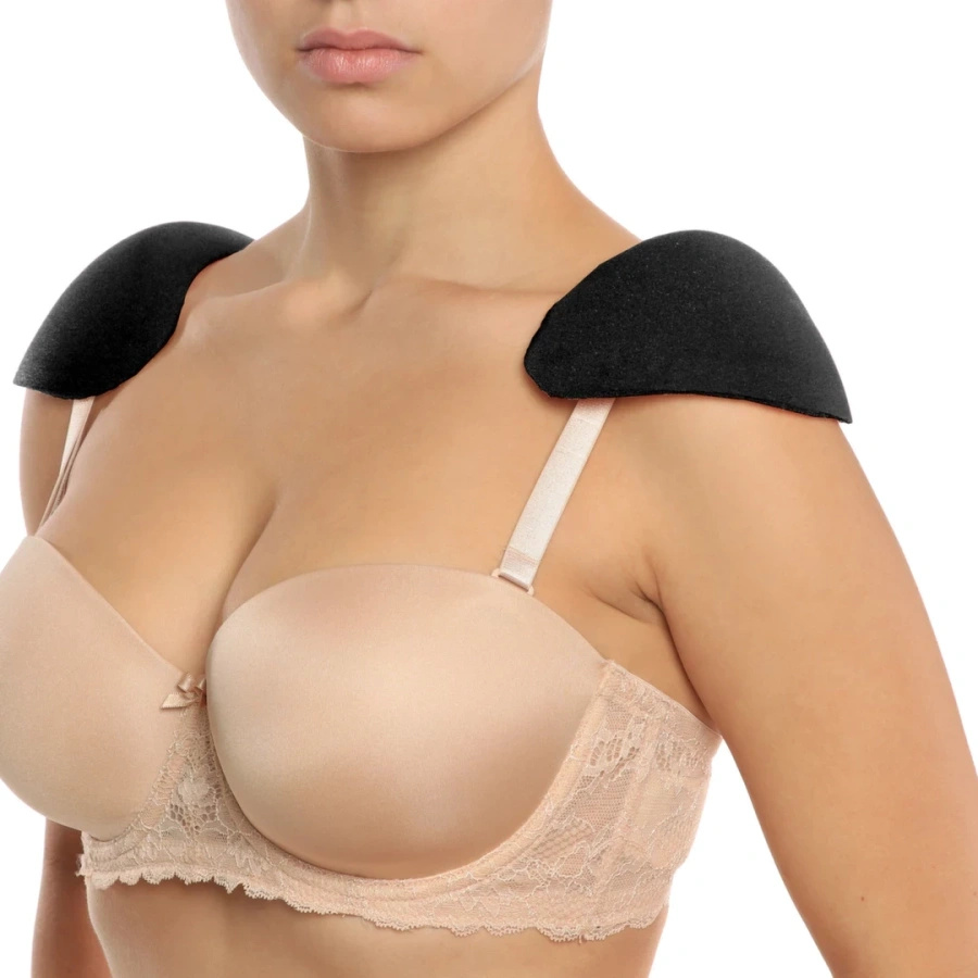 Bye Bra Shoulder Bra Pads Black – nakładki na ramiona czarne, pianka