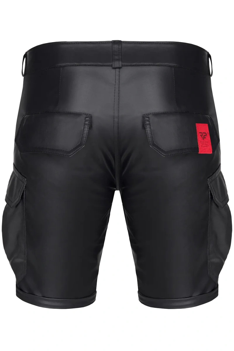 Szorty Cargo Wetlook Lorenzo Czarne Regnes