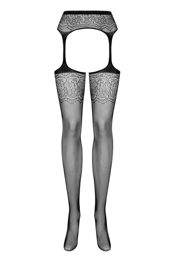 S207 Garter Stockings Czarne Obsessive