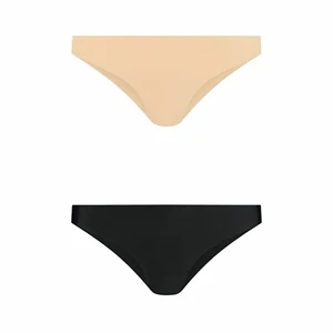 Bye Bra Invisible Brazilian M majtki bezszwowe nude i czarne, 2 szt.