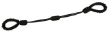 Bad Kitty Cuffs Rope linowe opaski na ręce, czarne, bawełna, rozmiar 2