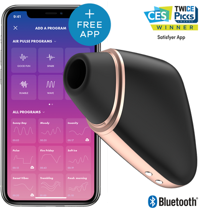 Stymulator Łechtaczki Love Triangle Black With App Satisfyer