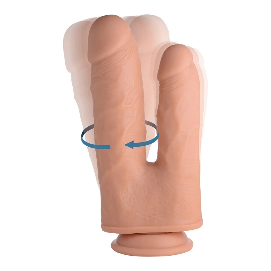 Curve Toys dildo podwójne silikonowe z przyssawką 20,5 cm