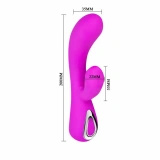 Pretty Love wibrator liliowy 18 cm – 10 trybów, podwójny silnik