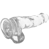 XRAY Clear dildo żelowe 18,5 cm, transparentne, z kulkami, przyssawka
