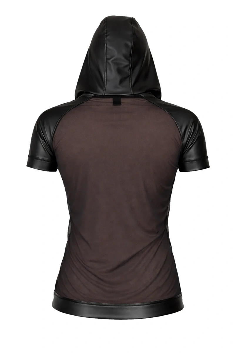 T-shirt Z Kapturem I Rękawami Raglan Wetlook Magnus Czarny Regnes