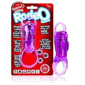 The Screaming O RodeO Spinner fioletowy pierścień wibrujący regulowany