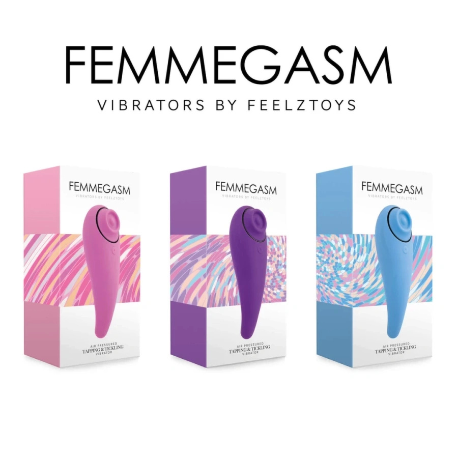 FeelzToys FemmeGasm turkusowy stymulator z funkcją stukania i łaskotania