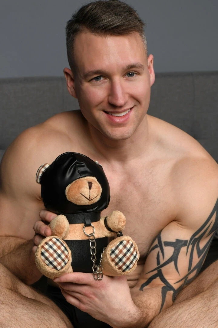 XR Brands Bondage Bear kolekcjonerski pluszak 23 cm pomarańczowy