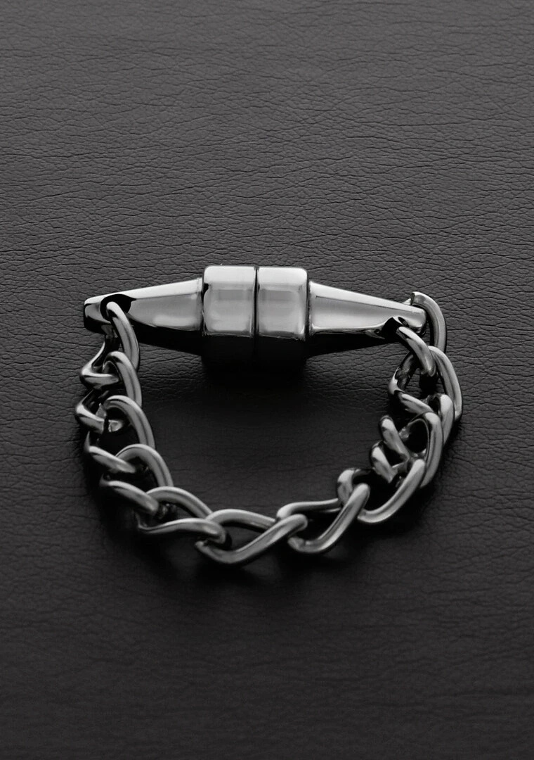 Steel Mini – magnetyczny zacisk z łańcuszkiem – stalowy, 1 sztuka