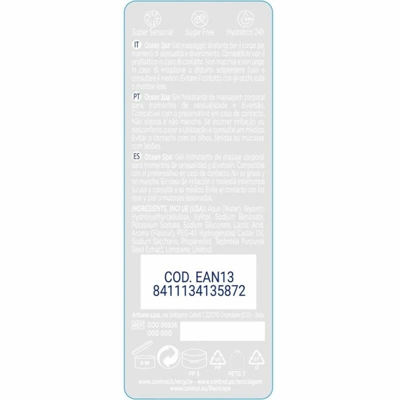 Control 2w1 żel do masażu Morze Śródziemne 200 ml, bez parabenów