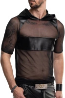 T-shirt Z Kapturem Z Siateczki Ze Wstawkami Wetlook Ivo Czarny Regnes