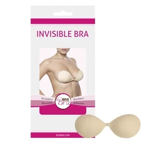 Bye Bra Invisible Bra miseczka A biustonosz bez ramiączek, wielokrotnego użytku, nude